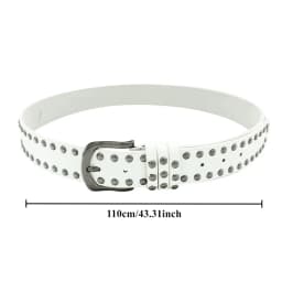 Stylish Western Punk-Style Belt Cool Girl's Edgy Versatile Jeans Belt Women's High-End Metal Statement Studded Belts