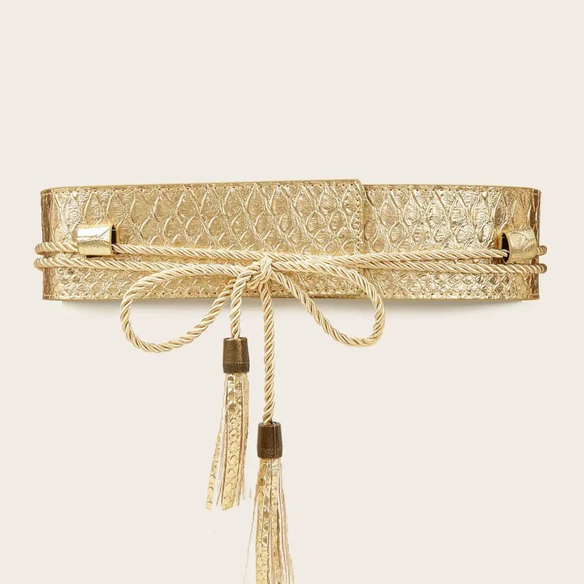 Woman 6cm Wide Faux Leather Rope Tie Belt Embellished Celebrity Belts Python Print Perfect Dress Accessory Gifts 3 size