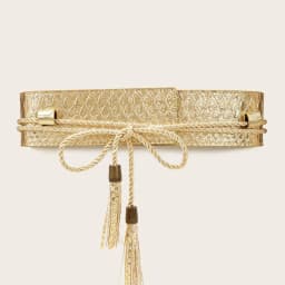 Woman 6cm Wide Faux Leather Rope Tie Belt Embellished Celebrity Belts Python Print Perfect Dress Accessory Gifts 3 size