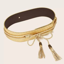 Woman 6cm Wide Faux Leather Rope Tie Belt Embellished Celebrity Belts Python Print Perfect Dress Accessory Gifts 3 size
