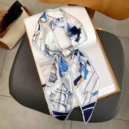 Paisley Print Skinny Scarf For Women Luxury HairBand Soft Stain Silk Ribbon Tie Neck Bag Scarf Fashion Wrist Belt Neckerchief