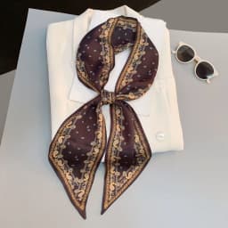 Paisley Print Skinny Scarf For Women Luxury HairBand Soft Stain Silk Ribbon Tie Neck Bag Scarf Fashion Wrist Belt Neckerchief