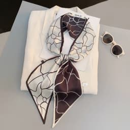 Paisley Print Skinny Scarf For Women Luxury HairBand Soft Stain Silk Ribbon Tie Neck Bag Scarf Fashion Wrist Belt Neckerchief