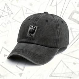 1pc, "BLACK SHEEP" Vintage Washed Hat, Men's and Women's Solid Baseball Cap, Suitable for All Seasons, Ideal Gift for Weddings,