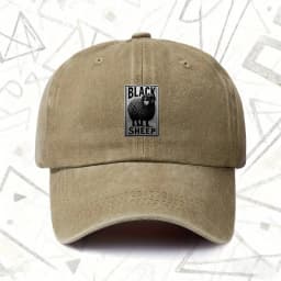 1pc, "BLACK SHEEP" Vintage Washed Hat, Men's and Women's Solid Baseball Cap, Suitable for All Seasons, Ideal Gift for Weddings,
