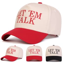 Unisex LET EM TALK Embroidery Baseball Caps Spring Autumn Outdoor Adjustable Casual Hats Sunscreen Hat Sports Cap