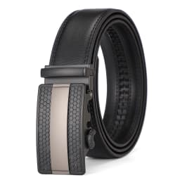 Classic Automatic Buckle Belt for Men Premium Real Leather Dress Trouser Belt Formal Daily Wear Black Brown Plus Size 130cm