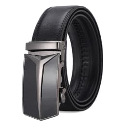 Classic Automatic Buckle Belt for Men Premium Real Leather Dress Trouser Belt Formal Daily Wear Black Brown Plus Size 130cm