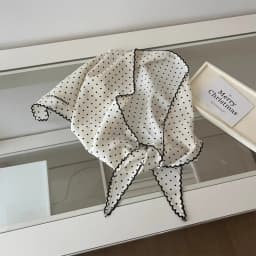 Neckerchief Sweet Polka Dot Headband Turban Korean Fresh Small Scarf Striped Thin Triangular Hair Band Vacation