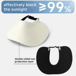 Summer New Seamless Sun Hat with UV Protection for Women, Featuring A Large Brim and An Empty Top for Shade