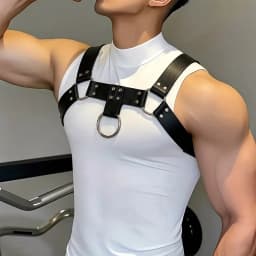 Men's PU Leather Harness Belt Gothic Punk Chest Strap Adjustable Exotic Belt Fashionable Men's Accessories