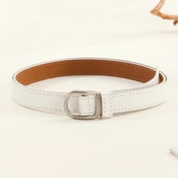 Lazy Belt Casual Simple Perforated Women'S Belt Paired With Jeans Men'S Belt Pu Leather Belt
