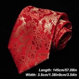 Casual Calligraphy Chinese Dragon Pattern Tie National Adjustable Jacquard Silk Tie Soft Hand Tied Men Necktie Groomsman