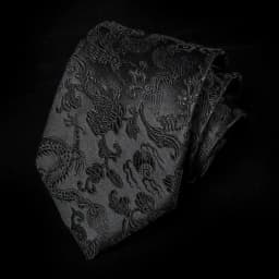 Casual Calligraphy Chinese Dragon Pattern Tie National Adjustable Jacquard Silk Tie Soft Hand Tied Men Necktie Groomsman