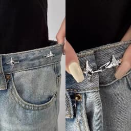 Temperament Four Pointed Star Waist Tightening Tool, Adjustable Waist Buckle, Fashionable Jeans, Fixed Waist Buckle