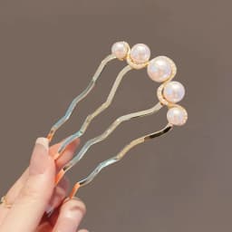 U-Shaped Hair Fork Fashion Alloy Hairpin Gold Silver Black Color Metal Hairpin Geometric Design Headwear Hair Sticks Women Girls
