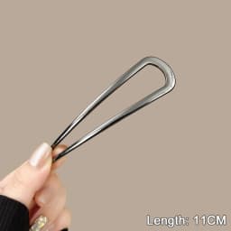 U-Shaped Hair Fork Fashion Alloy Hairpin Gold Silver Black Color Metal Hairpin Geometric Design Headwear Hair Sticks Women Girls