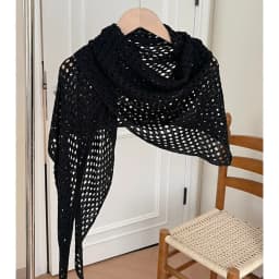 Fashion Hollow Out Triangle Scarf Shawl Breathable Solid Color Knitted Scarf Lightweight Sun Protection Women Shawl Wrap