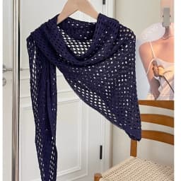 Fashion Hollow Out Triangle Scarf Shawl Breathable Solid Color Knitted Scarf Lightweight Sun Protection Women Shawl Wrap