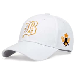 Unisex Gothic Letter Side Bee Embroidery Baseball Caps Spring and Autumn Outdoor Adjustable Casual Hats Sunscreen Hat Sports Cap