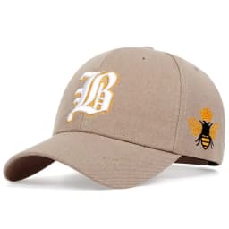Unisex Gothic Letter Side Bee Embroidery Baseball Caps Spring and Autumn Outdoor Adjustable Casual Hats Sunscreen Hat Sports Cap