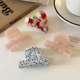 Stylish French Hair Claw Clip Small Acetate Shark Clip Elegant Sweet Half-Updo Hairpin for Women