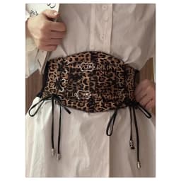 Leopard Print Waistband for Women New Fashion Retro High-end Slimming Waist Belt Decoration