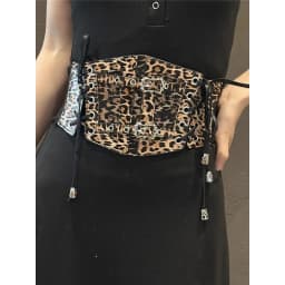 Leopard Print Waistband for Women New Fashion Retro High-end Slimming Waist Belt Decoration