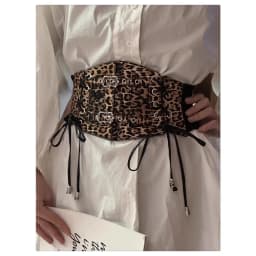 Leopard Print Waistband for Women New Fashion Retro High-end Slimming Waist Belt Decoration