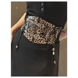 Leopard Print Waistband for Women New Fashion Retro High-end Slimming Waist Belt Decoration