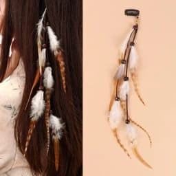 Festive Women's Masquerade Feather Hairband, Bohemian Indian Prom Gypsy Headwear with Long Tassel Hair Decorations