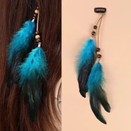 Festive Women's Masquerade Feather Hairband, Bohemian Indian Prom Gypsy Headwear with Long Tassel Hair Decorations