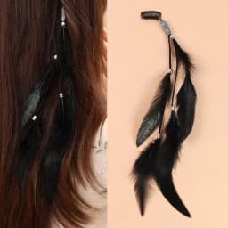 Festive Women's Masquerade Feather Hairband, Bohemian Indian Prom Gypsy Headwear with Long Tassel Hair Decorations