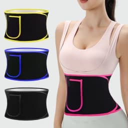 New Silver Ion Slimming Sweat Belt Adjustable Fat Burning Waist Tummy Trimmer Elastic Belly Sweat Girdle Belt Men and Women