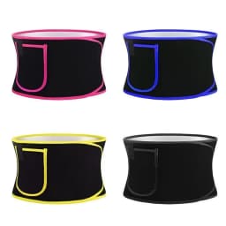 New Silver Ion Slimming Sweat Belt Adjustable Fat Burning Waist Tummy Trimmer Elastic Belly Sweat Girdle Belt Men and Women