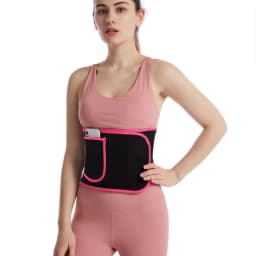 New Silver Ion Slimming Sweat Belt Adjustable Fat Burning Waist Tummy Trimmer Elastic Belly Sweat Girdle Belt Men and Women