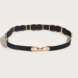 1Pcs Ladies' black metal accessory decoration Minimalist waist cinching style Dress accessories Simple commuting versatile