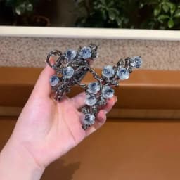 New Female Camellia Flower Grab Clip Retro Ponytail Braid Crab Metal Hair Clip Fashion Sweet Girl Hair Card Hair Accessories