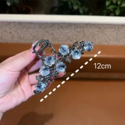 New Female Camellia Flower Grab Clip Retro Ponytail Braid Crab Metal Hair Clip Fashion Sweet Girl Hair Card Hair Accessories