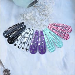 10/ 20PCS MIXED COLOR PRINT BB CLIP BROKEN HAIR CARD - DO NOT HURT HAIR CONVENIENT CARRY - GO TO SCHOOL EVERYDAY LIFE LOVELY D