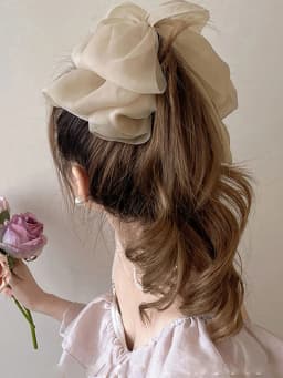 1pcs Fashion Solid Ribbon Bow Banana Hair Clips Hairpins Barrette For Women Girls Party Hair Accessories