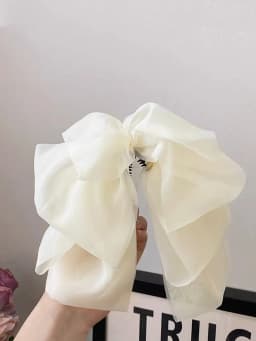 1pcs Fashion Solid Ribbon Bow Banana Hair Clips Hairpins Barrette For Women Girls Party Hair Accessories
