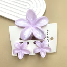 Summer Hawaiian Flower Hair Claw Clip Fashion Plastic Flower Hairpins Ponytail Clips Barrettes Beach Hair Accessories Headwear