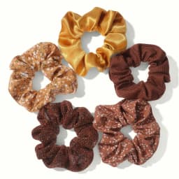 5pcs/lot Scrunchies Hair Elastic Scrunchy Ties Ropes for Ponytail Holders Floral No crease Pink Leopard Cute Purple