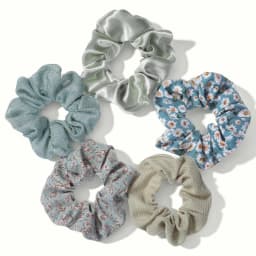 5pcs/lot Scrunchies Hair Elastic Scrunchy Ties Ropes for Ponytail Holders Floral No crease Pink Leopard Cute Purple