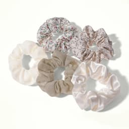 5pcs/lot Scrunchies Hair Elastic Scrunchy Ties Ropes for Ponytail Holders Floral No crease Pink Leopard Cute Purple