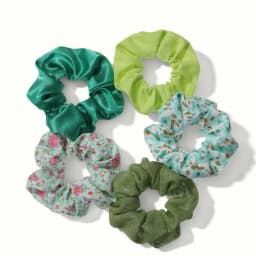 5pcs/lot Scrunchies Hair Elastic Scrunchy Ties Ropes for Ponytail Holders Floral No crease Pink Leopard Cute Purple