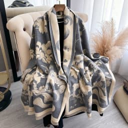 New 2025 Women Fashion Brand lotus Scarf Luxury Autumn Winter Warm Shawls Print Scarve Pashmina Mujer Femme Foulard Bufanda