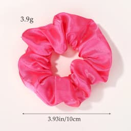 40Pcs Random Color Elastic Scrunchies Womens Low Ponytail Hold Headband Solid Color Ribbon Hair Band