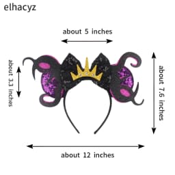 Disney Maleficent Headbands Kids Cosplay Horns of Witch Bow Hair Accessories Women Mickey Ears Hairband Girls For Festival Party
